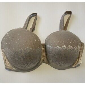 Soma Bra 38G Beige Balconette Bra Light Padding Floral Polka Dot